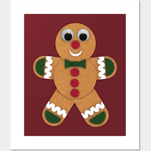 Christmas Felt Gingerbread Wall Art by LMHDesigns